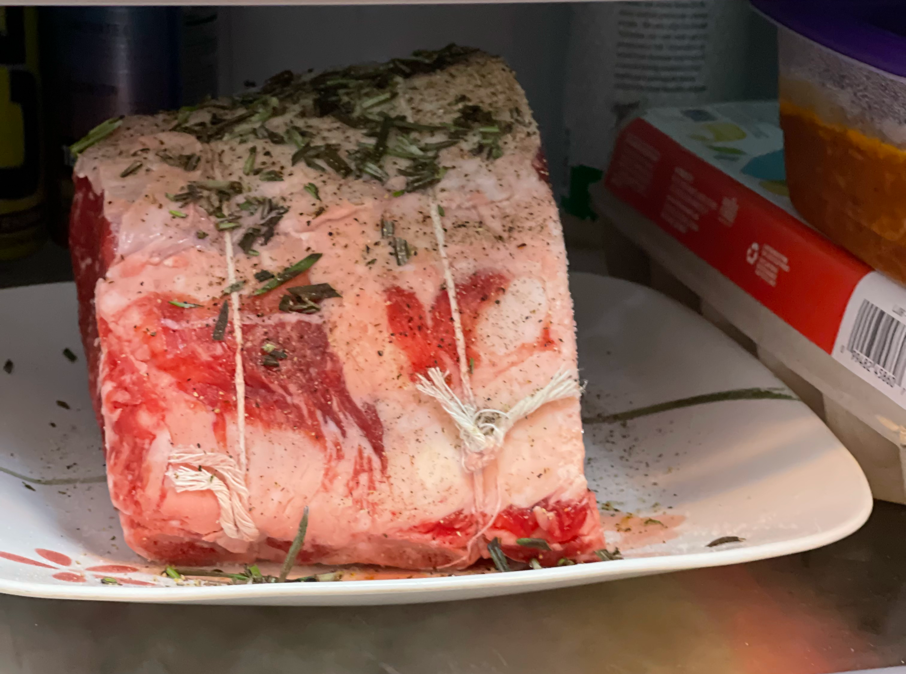 Prime Rib in Fridge